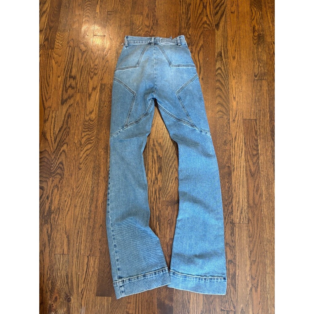 Revice Venus Flare Jeans Size 25 Star Eclipse Wash Blue Denim High Waist 70s Y2k